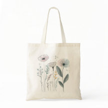 Cute Cartoon Flowers Watercolor Floral Hand Draw