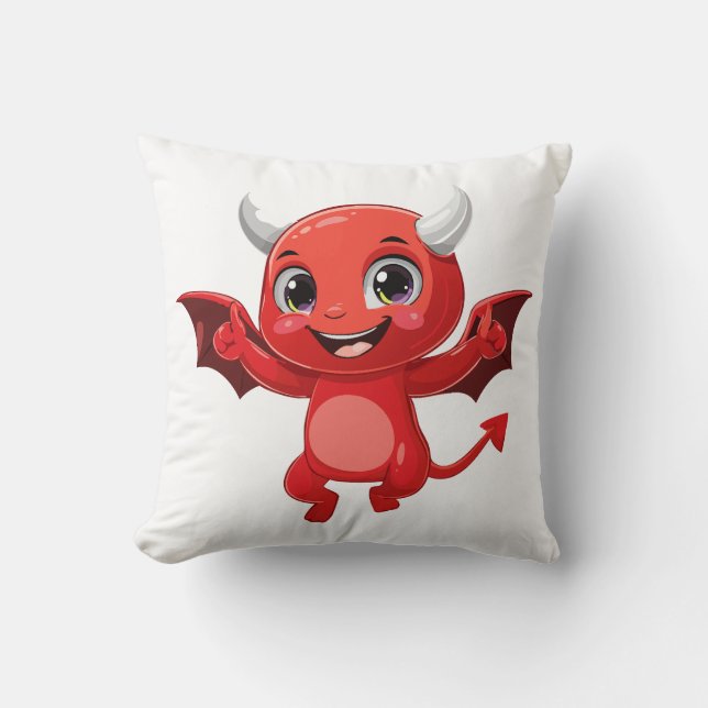 Cute cartoon flying devil cushion (Front)