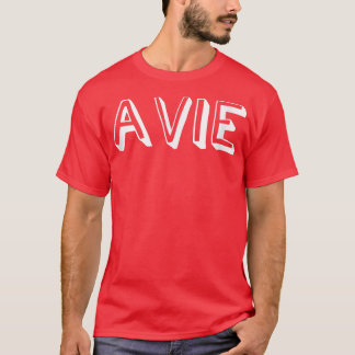 Cute Cartoon Font First Name Avie Comic  T-Shirt