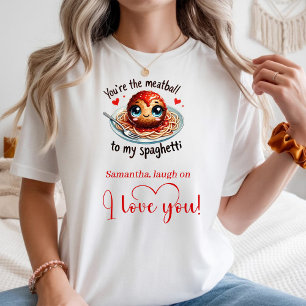 Cute Cartoon Food Custom I Love You Gift T Shirt