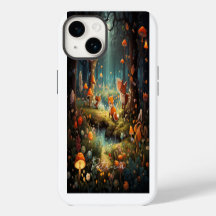 Cute Cartoon Forest Fairy Tail Fox Mushroom Floral