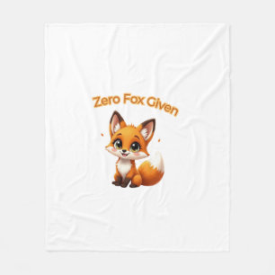 Cute Cartoon Fox – Adorable Kawaii Style Fleece Blanket