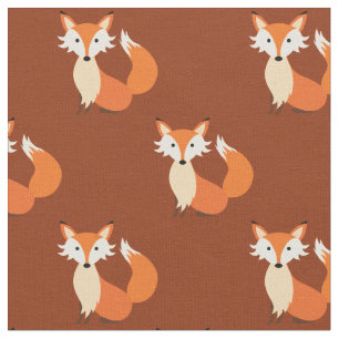 Cute Cartoon Fox Baby Nursery Kids Room Fabric