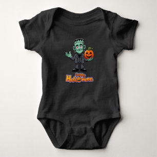 Cute, cartoon Frankenstein's monster Baby Bodysuit