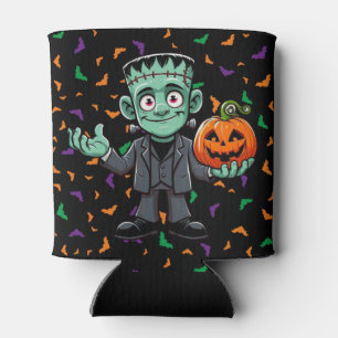 Cute, cartoon Frankenstein's monster Can Cooler