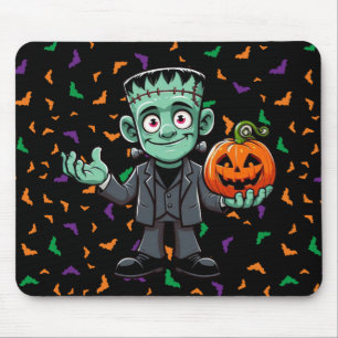 Cute, cartoon Frankenstein's monster Mouse Pad