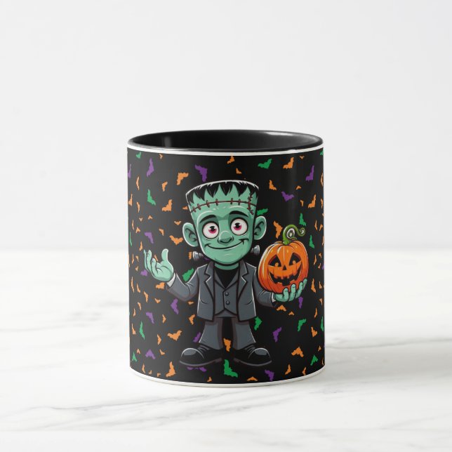 Cute, cartoon Frankenstein's monster Mug (Center)