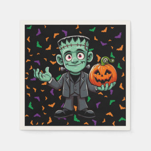 Cute, cartoon Frankenstein's monster Napkin
