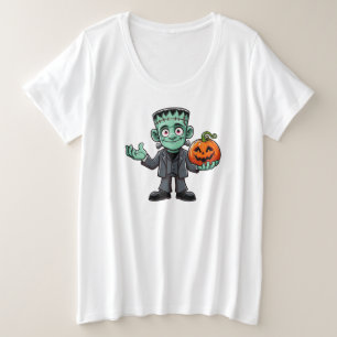 Cute, cartoon Frankenstein's monster Plus Size T-Shirt