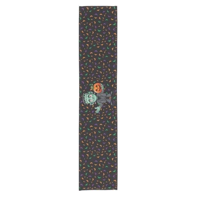 Cute, cartoon Frankenstein's monster Short Table Runner (Front)
