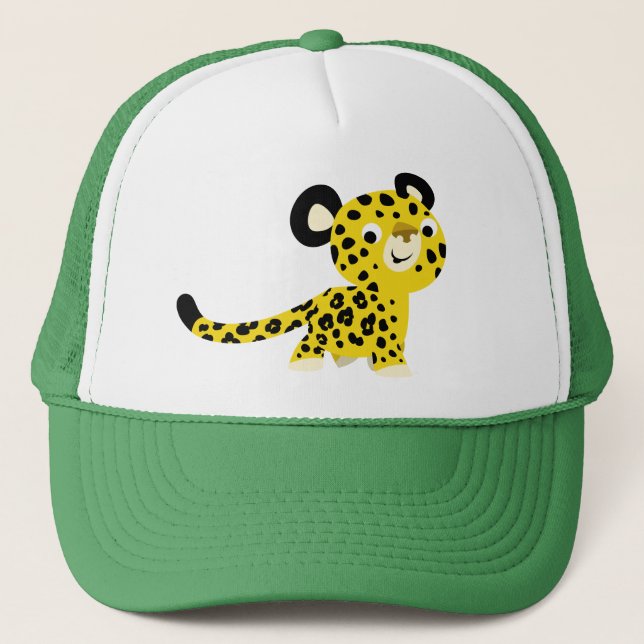 Cute Cartoon Friendly Leopard Hat (Front)