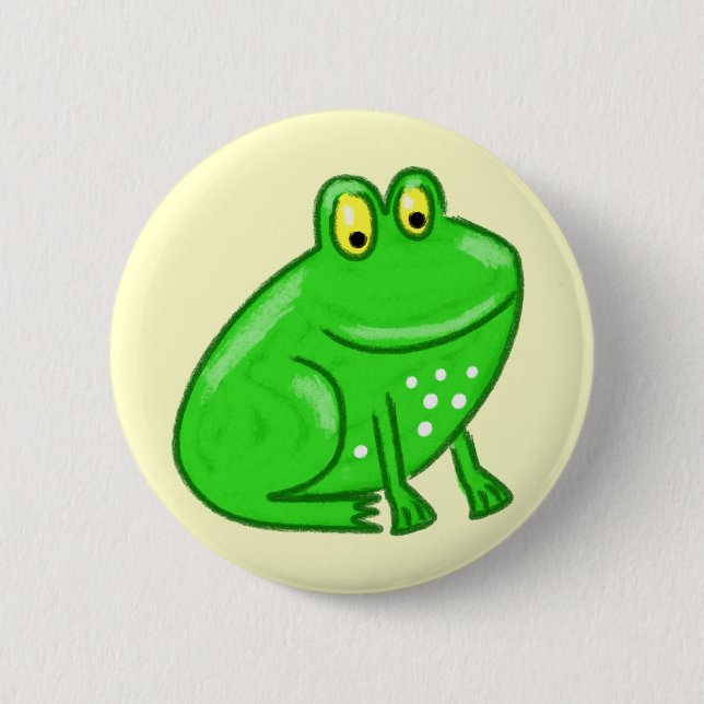 Cute Cartoon Frog 6 Cm Round Badge (Front)