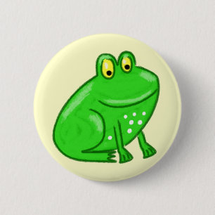 Cute Cartoon Frog 6 Cm Round Badge