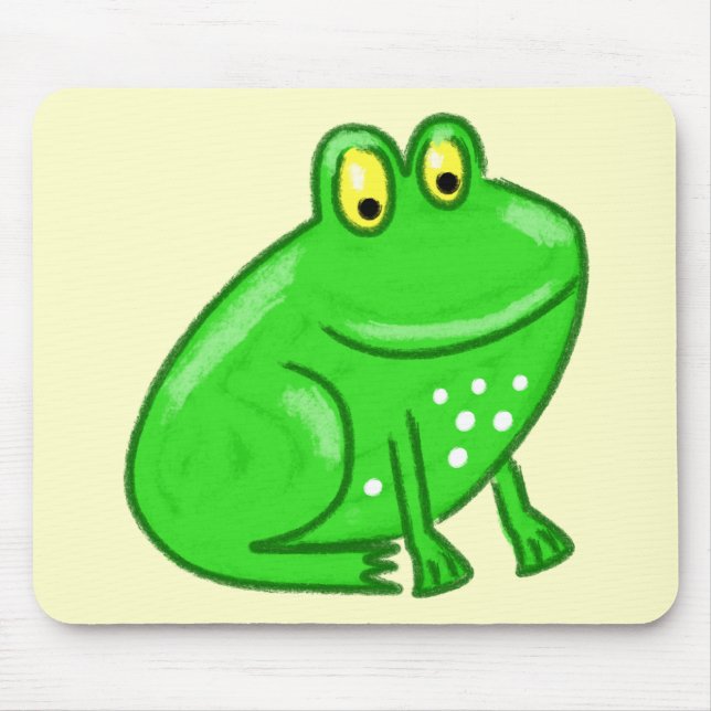 Cute Cartoon Frog Mouse Pad (Front)