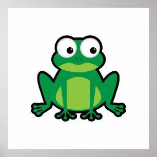 Cute Cartoon Frog Poster