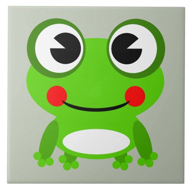Cute cartoon Frog Tile (Front)