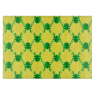 Cute Cartoon Frogs Cutting Board