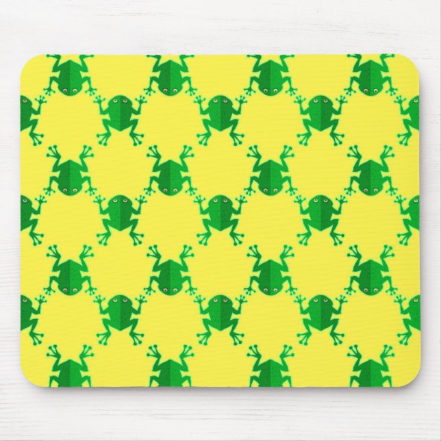 Cute Cartoon Frogs Mouse Pad (Front)