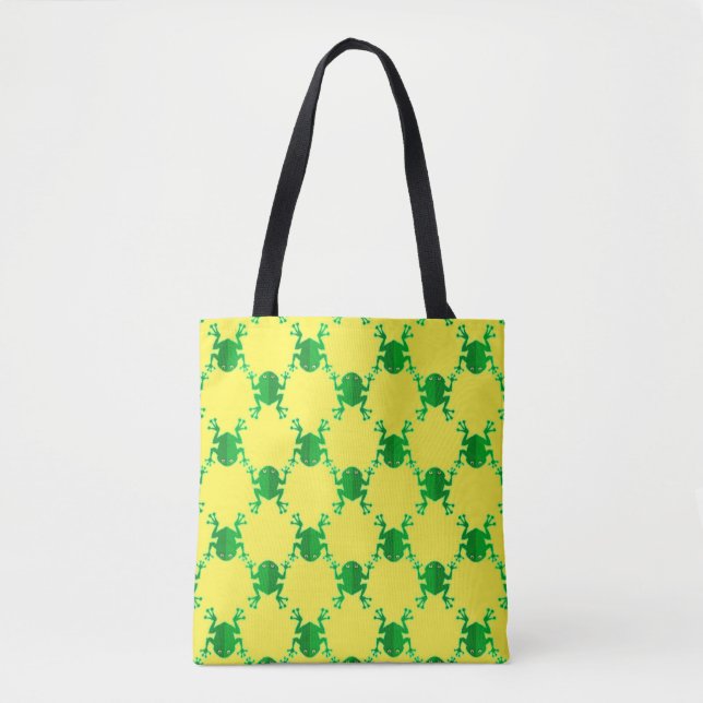 Cute Cartoon Frogs Tote Bag (Front)