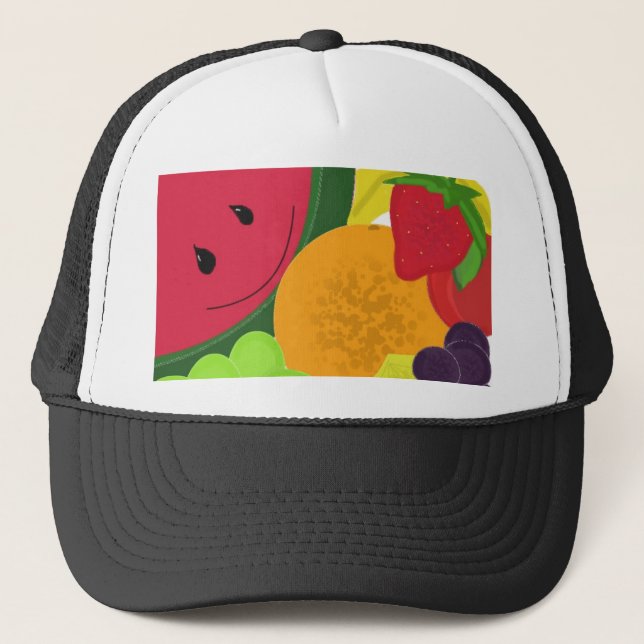 Cute Cartoon Fruits Trucker Hat (Front)