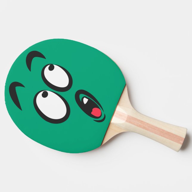 Cute Cartoon Funny Shocked Face Ping Pong Paddle (Side)