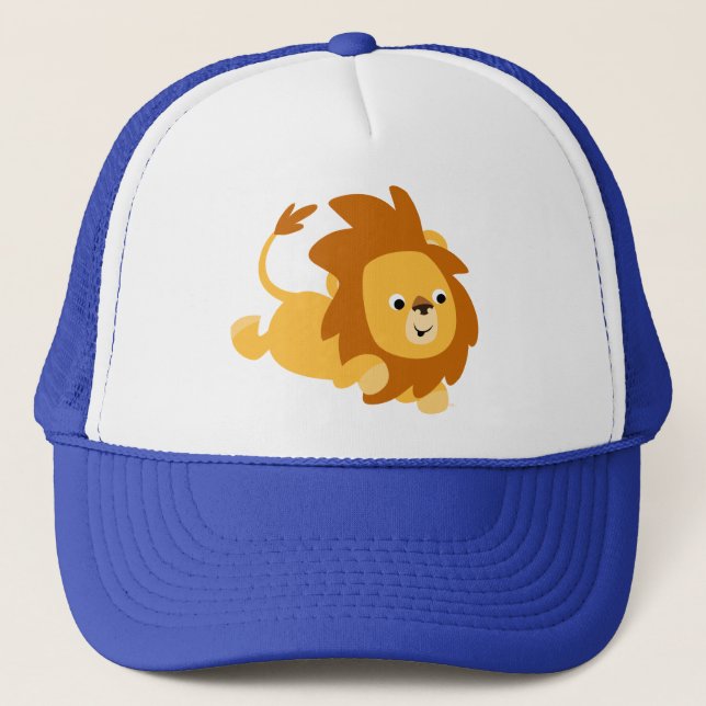 Cute Cartoon Gamboling Lion Hat (Front)