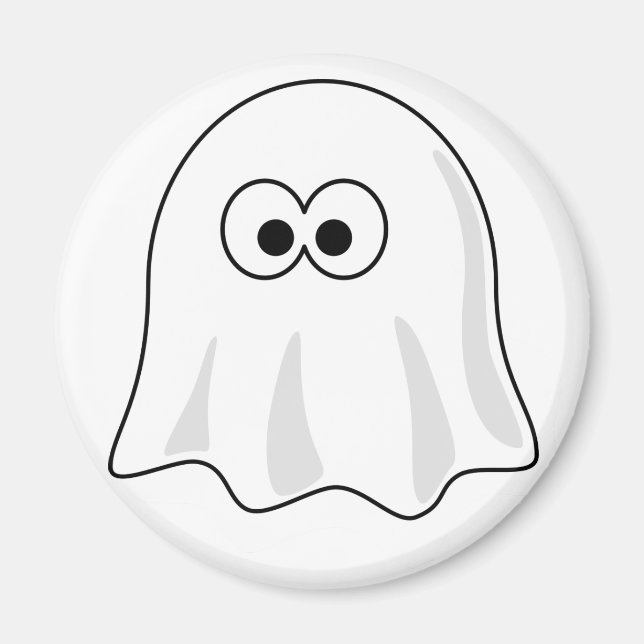 Cute Cartoon Ghost Magnet (Front)