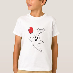 Cute Cartoon Ghost with Red Balloon T-Shirt