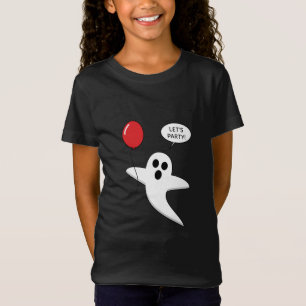 Cute Cartoon Ghost with Red Balloon T-Shirt