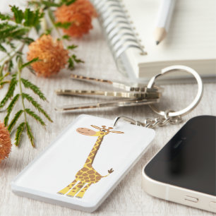 Cute Cartoon Giraffe Acrylic Keychain