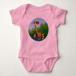 Cute Cartoon Giraffe and Ducklings Baby Creeper