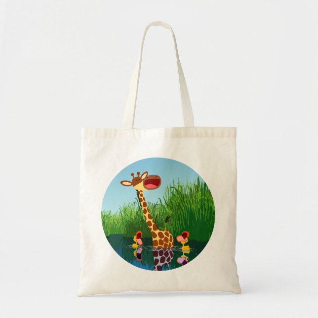 Cute Cartoon Giraffe and Ducklings Bag (Front)