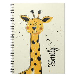 Cute cartoon giraffe head decoration notebook