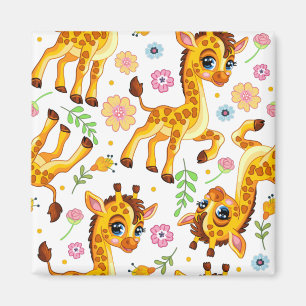 Cute cartoon giraffe magnet