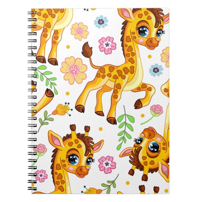 Cute cartoon giraffe notebook (Front)