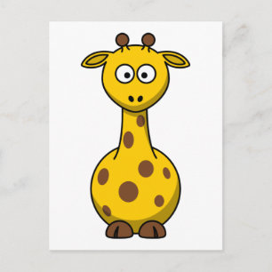 Cute Cartoon Giraffe Postcard