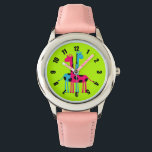 Cute Cartoon Giraffes Watch<br><div class="desc">2 cute and adorable spotted giraffes looking happy. Cheerful and fun image.</div>