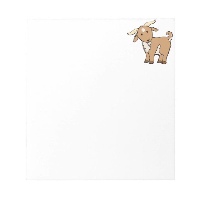 Cute Cartoon Goat Notepad (Front)