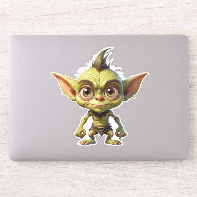 Cute Cartoon Goblin with Pointy Ears  (Computer)