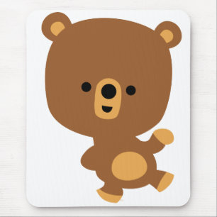 Cute Cartoon 'Good Vibe' Bear Mousepad