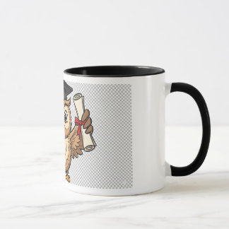 Cute Cartoon Graduation Owl Template Sticker Mug