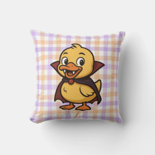Cute cartoon Halloween duck vampire  Cushion