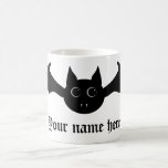Cute cartoon Halloween vampire bat with big eyes Coffee Mug<br><div class="desc">A cute fanged vampire bat for Halloween or anytime is printed on this mug for your hot coffee or tea. This item will print clearer than shown here in this compressed preview image. Put your name or other text on it.</div>