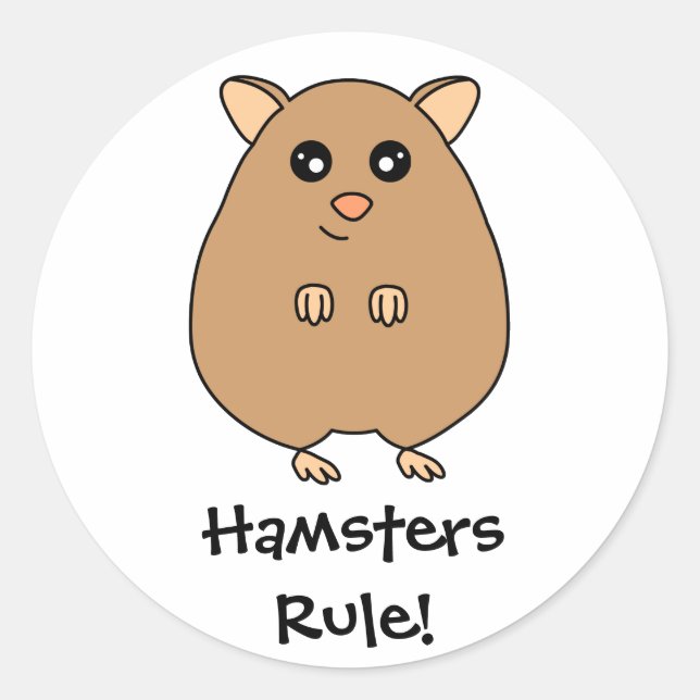 Cute Cartoon Hamster Rule Stickers (Front)