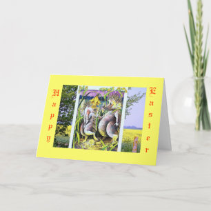 Cute Cartoon Hedgehog Card - Easter