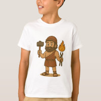 Cute Cartoon Hermes Greek Mythology Kids T-Shirt
