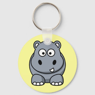 Cute Cartoon Hippo Key Ring