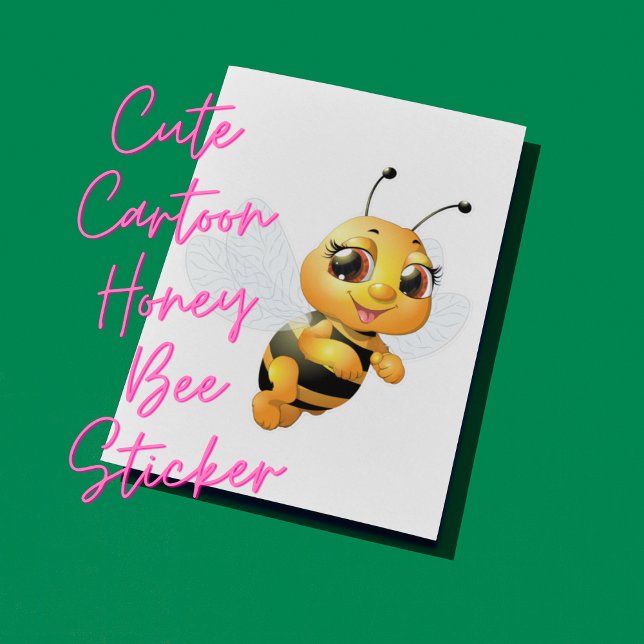 Cute Cartoon Honey Bee Sticker 🐝 (🦋The Butterfly Studio🦋
Cute Cartoon Honey Bee Sticker 🐝)