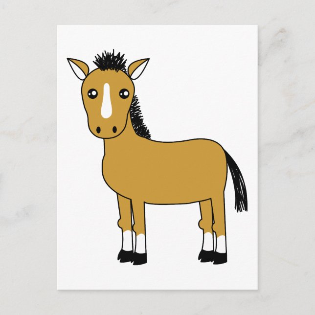 Cute Cartoon Horse Postcard (Front)