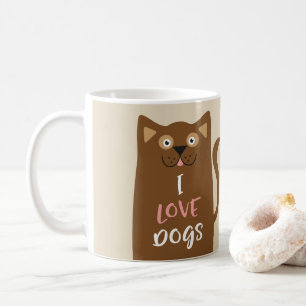 Cute Cartoon I Love Dogs Coffee Mug